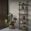 Rustic Wall Shelves Display Bookshelf Industrial DIY Pipe Shelf Brackets