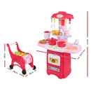 Keezi Kids Kitchen and Trolley Playset - Red