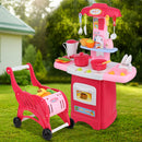 Keezi Kids Kitchen and Trolley Playset - Red