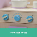 Keezi Kids Wooden Kitchen Play Set - Natural & Pink