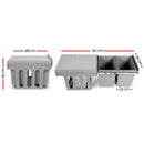 2x15L Pull Out Bin - Grey