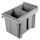 2x20L Pull Out Bin - Grey