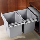 2x20L Pull Out Bin - Grey
