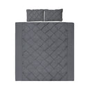 Giselle Bedding King Size Quilt Cover Set - Charcoal