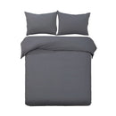 Giselle Bedding Queen Size Classic Quilt Cover Set - Charcoal