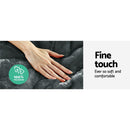 Giselle Bedding Faux Mink Quilt Comforter Fleece Throw Blanket Doona Charcoal Super King