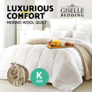 Giselle Bedding King Size Merino Wool Duvet Quilt