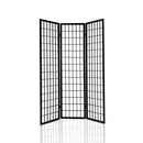 3 Panel Wooden Room Divider - Black