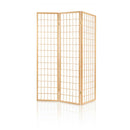 3 Panel Wooden Room Divider - Natural