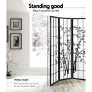 3 Panel Room Divider Screen Privacy Dividers Pine Wood Stand Shoji Bamboo Black White