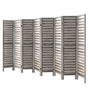 8 Panel Room Divider Screen Privacy Wood Dividers Timber Stand Grey