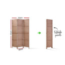 3 Panel Room Divider Screen Privacy Rattan Dividers Stand Fold Natural