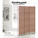 3 Panel Room Divider Screen Privacy Rattan Dividers Stand Fold Natural
