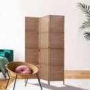 3 Panel Room Divider Screen Privacy Rattan Dividers Stand Fold Natural