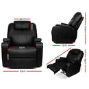 Recliner Chair Electric Massage Chairs Heated Lounge Swivel Sofa Leather