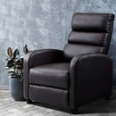 Luxury Recliner Chair Chairs Lounge Armchair Sofa Leather Cover Brown
