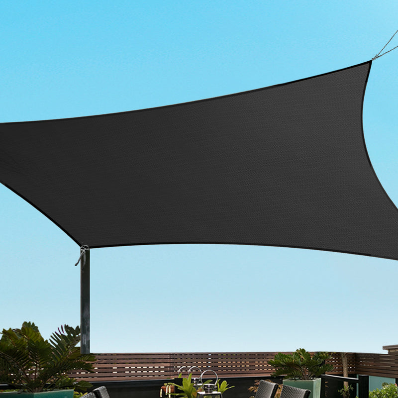 3x4m Shade Sail Sun Shadecloth 280gsm Black