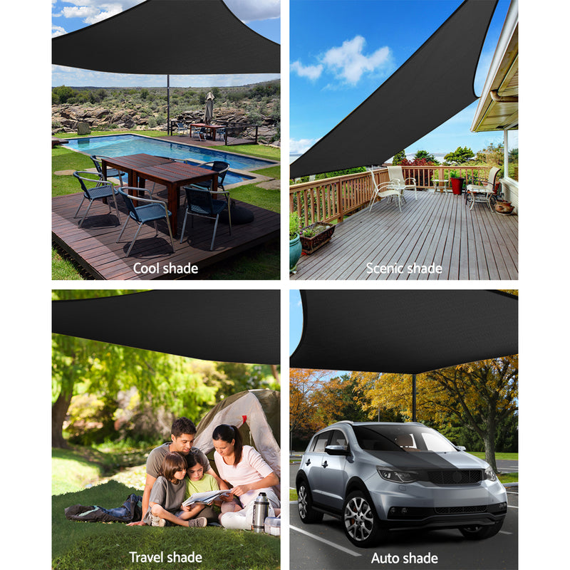 280gsm 3x6m Sun Shade Sail Canopy Rectangle