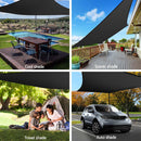 4x6m Shade Sail Sun Shadecloth 280gsm Black
