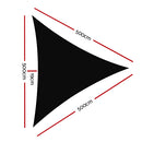 Sun Shade Sail Canopy Triangle 280gsm 5x5x5m Black
