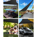Sun Shade Sail Canopy Triangle 280gsm 5x5x5m Black