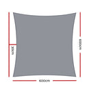 Sun Shade Sail Cloth Shadecloth Outdoor Canopy Square  280gsm 6x6m