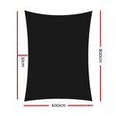 6x8m Shade Sail Sun Shadecloth 280gsm Black