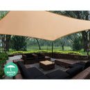 4 x 6m Waterproof Rectangle Shade Sail Cloth - Sand Beige