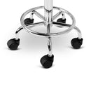 Set of 2 ROUND Salon Stool Black PU Leather Swivel Barber Hair Dress Chair Hydraulic Lift