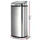 68L Stainless Steel Motion Sensor Rubbish Bin