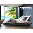 Bed Base Double Size Frame Fabric Charcoal