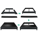 Bed Base Queen Size Frame Fabric Charcoal