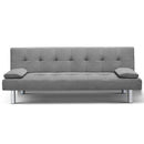 3 Seater Fabric Sofa Bed - Grey
