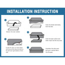 2-piece Sofa Cover Elastic Stretch Couch Covers Protector 1 Steater Black