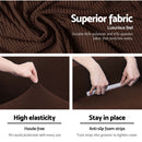 2-piece Sofa Cover Elastic Stretch Couch Covers Protector 1 Steater Coffee