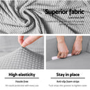 2-piece Sofa Cover Elastic Stretch Couch Covers Protector 1 Steater Grey