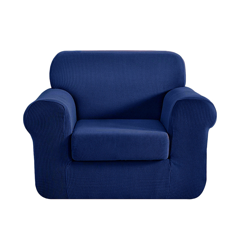 2-piece Sofa Cover Elastic Stretch Couch Covers Protector 1 Steater Navy