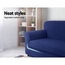 2-piece Sofa Cover Elastic Stretch Couch Covers Protector 1 Steater Navy