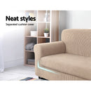 2-piece Sofa Cover Elastic Stretch Couch Covers Protector 3 Steater Sand
