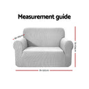 High Stretch Sofa Cover Couch Protector Slipcovers 1 Seater Grey