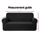 High Stretch Sofa Cover Couch Protector Slipcovers 3 Seater Black