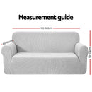 High Stretch Sofa Cover Couch Protector Slipcovers 3 Seater Grey