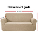 High Stretch Sofa Cover Couch Protector Slipcovers 3 Seater Sand