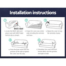 High Stretch Sofa Cover Couch Protector Slipcovers 3 Seater Sand