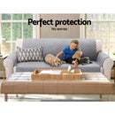Sofa Cover Quilted Couch Covers Lounge Protector Slipcovers 1 Seater Grey