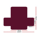 Sofa Cover Quilted Couch Covers Lounge Protector Slipcovers 2 Seater Burgundy
