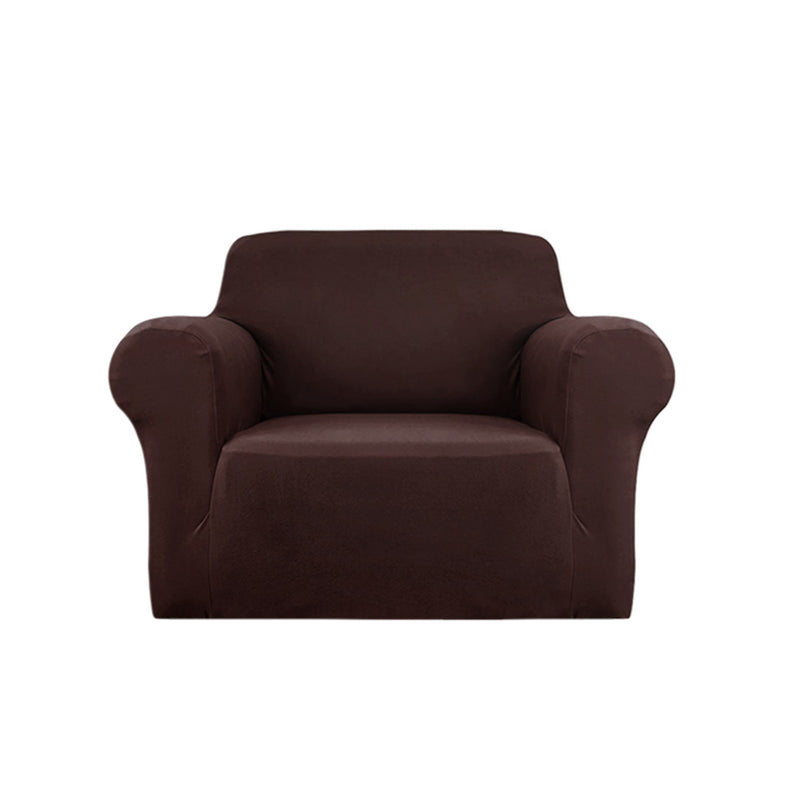 Sofa Cover Elastic Stretchable Couch Covers Coffee 1 Seater
