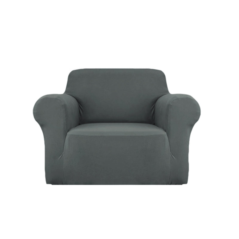 Sofa Cover Elastic Stretchable Couch Covers Grey 1 Seater