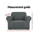 Sofa Cover Elastic Stretchable Couch Covers Grey 1 Seater