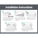 Sofa Cover Elastic Stretchable Couch Covers Grey 1 Seater